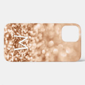 Gepersonaliseerd meisje Glitter Sparkles Monogram Case-Mate iPhone Case (Achterkant (horizontaal))