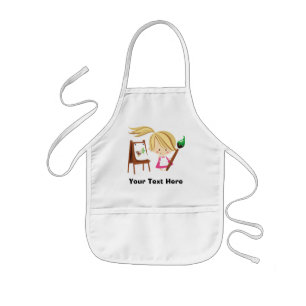 Gepersonaliseerd meisje Kunstenaar Kind Apron Kinder Schort