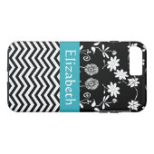 Gepersonaliseerd meisje Mod Daisies & Chevron met  Case-Mate iPhone Case (Achterkant (Horizontaal))