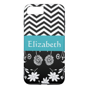 Gepersonaliseerd meisje Mod Daisies & Chevron met  iPhone 8 Plus / 7 Plus Hoesje