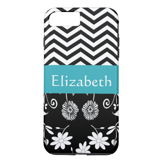 Gepersonaliseerd meisje Mod Daisies & Chevron met  Case-Mate iPhone Case (Achterkant)