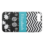 Gepersonaliseerd meisje Mod Daisies & Chevron met  Case-Mate iPhone Case (Achterkant (Horizontaal))