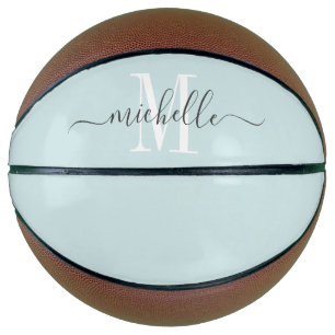 Gepersonaliseerd meisje monogrammed Pink Basketbal