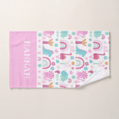 Gepersonaliseerd meisje Power Dinosaur Bad Handdoek (Handdoek)