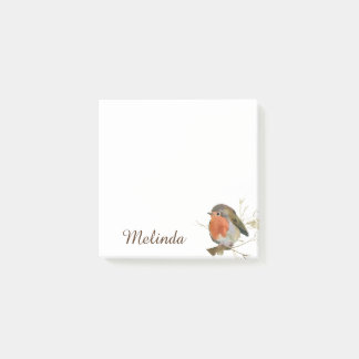 Gepersonaliseerd meisje Robin Bird Post-it® Notes