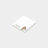 Gepersonaliseerd meisje Robin Bird Post-it® Notes (Schuin)