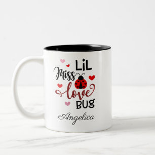 Gepersonaliseerd meisje tweekleurige koffiemok