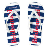 Gepersonaliseerd meisje van Honor Red White Blue Teenslippers (Voetbed)