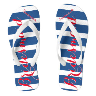 Gepersonaliseerd meisje van Honor Red White Blue Teenslippers