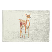 Gepersonaliseerd meisje's Room Deer Wood Texture Kussensloop (Achterkant)