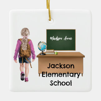 Gepersonaliseerd meisjes school kerst ornament