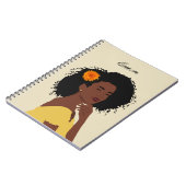 Gepersonaliseerd Melanin African American Queen No Notitieboek (Linkerzijde)