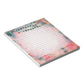 Gepersonaliseerd MemoPad met Bedrijfs Lijnen Notitieblok (Schuin)