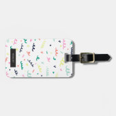 Gepersonaliseerd | Memphis Confetti Bagagelabel (Voorkant horizontaal)