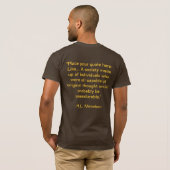 Gepersonaliseerd Mencken Citaat T-Shirt (Achterkant volledig)