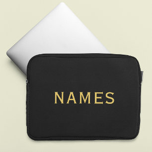 Gepersonaliseerd met achternaam of bijnaam erop laptop sleeve