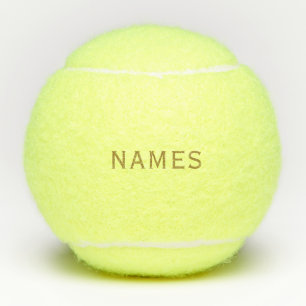 Gepersonaliseerd met achternaam of bijnaam erop tennisballen