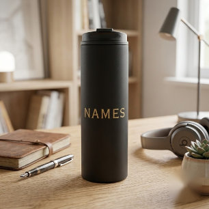 Gepersonaliseerd met achternaam of bijnaam erop thermosbeker