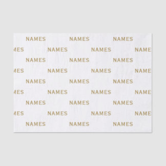 Gepersonaliseerd met achternaam of bijnaam erop tissuepapier