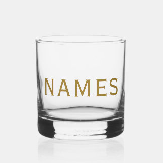 Gepersonaliseerd met achternaam of bijnaam erop whisky glas