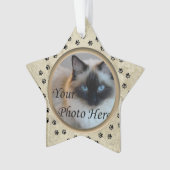 Gepersonaliseerd met foto- en Verse Pet Memorial Ornament (voorkant)
