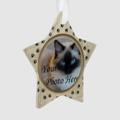 Gepersonaliseerd met foto- en Verse Pet Memorial Ornament (voorkant)