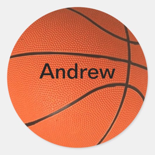 Gepersonaliseerd met Jouw naam Basketbal Stickers (Voorkant)