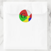 Gepersonaliseerd met Monogram G Beach Ball Sticker (Tas)