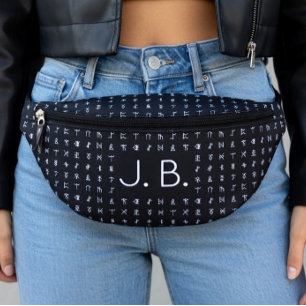 Gepersonaliseerd met Monogram & Runic Symbolen Heuptasje