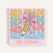 Gepersonaliseerd met naam 3rd Grade Teacher Custom Notitieboek (Voorkant)