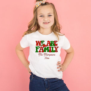 Gepersonaliseerd met naam Familie Kerstmis Matchin T-shirt