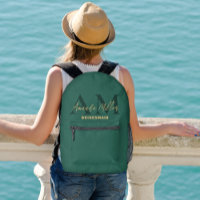 Gepersonaliseerd met naam Groen Goud Modern Monogr
