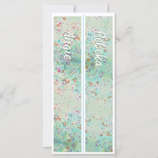 Gepersonaliseerd met naam Paint Splash twee Bladwi (Voorkant)