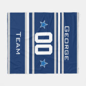 Gepersonaliseerd met naam, #, team, sportfanteam fleece deken (Voorkant (Horizontaal))