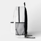 Gepersonaliseerd met naam Wit Goud Modern Monogram Bedrukte Rugzak (Rechts)