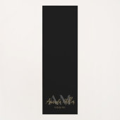 Gepersonaliseerd met naam Zwart Goud Modern Monogr Yogamat (Voorkant)