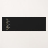Gepersonaliseerd met naam Zwart Goud Modern Monogr Yogamat (Voorkant (horizontaal))