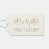 Gepersonaliseerd met namen Elegant kalligrafie Scr Cadeaulabel (Achterkant Horizontaal)