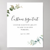 Gepersonaliseerd, met uw aangepaste tekst groen te poster (Voorkant)