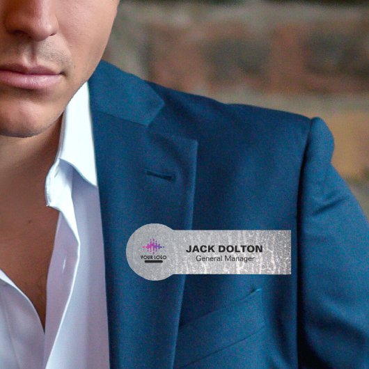 Gepersonaliseerd Metallic Name Badge voor medewerk