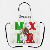 Gepersonaliseerd Mexico Embleem Achternaam Custom Schort (Voorkant)