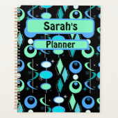 Gepersonaliseerd Mid Century Modern patroon Planner (Voorkant)