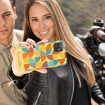 Gepersonaliseerd Mid-Century Modern Yellow Oranje