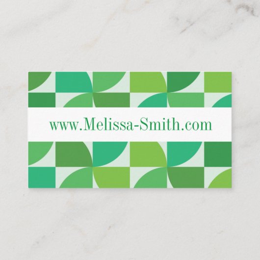Gepersonaliseerd midden eeuw modern geometrisch gr visitekaartje (Achterkant)