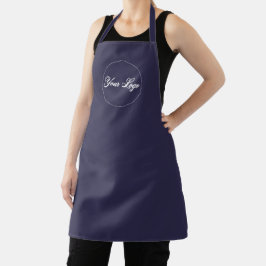 Gepersonaliseerd Midnight Blue Company Logo Apron Schort