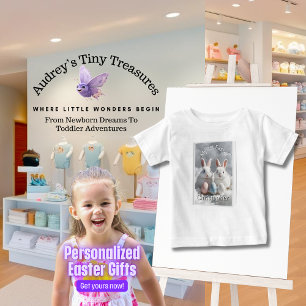 Gepersonaliseerd Mijn 1e Paas Baby T-shirt