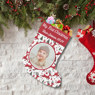 Gepersonaliseerd Mijn eerste kerstfoto rendier Kleine Kerstsok
