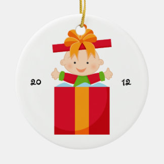 Gepersonaliseerd mijn eerste kerstsierlijke Baby Keramisch Ornament