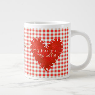Gepersonaliseerd Mijn Hartjie Mijn Liefie Applique Extra Grote Beker