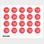 GEPERSONALISEERD- Mijn leraar denkt dat ik een STA Ronde Sticker (Vel)